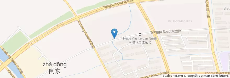 Mapa de ubicacion de 和谐汇景新苑 en چین, 南通市, 港闸区, 唐闸镇街道.
