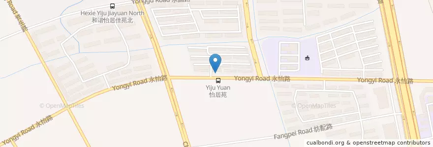 Mapa de ubicacion de 怡居苑 en چین, 南通市, 港闸区, 唐闸镇街道.