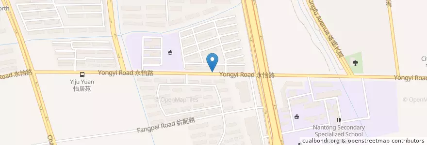 Mapa de ubicacion de 怡园北村 en Chine, 南通市, 港闸区, 唐闸镇街道.