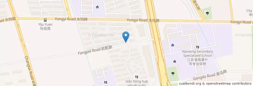 Mapa de ubicacion de 怡园锦居北门 en China, 南通市, 港闸区, 唐闸镇街道.