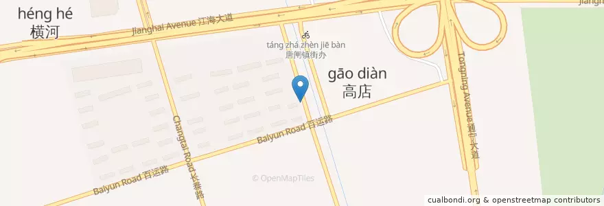 Mapa de ubicacion de 中港城东大门 en China, Nantong City, Gangzha District, 唐闸镇街道.