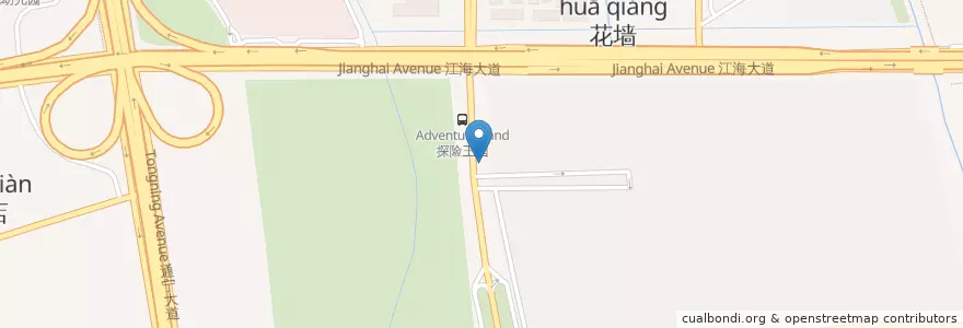 Mapa de ubicacion de 华强城 en China, Nantong City, Gangzha District, 唐闸镇街道.