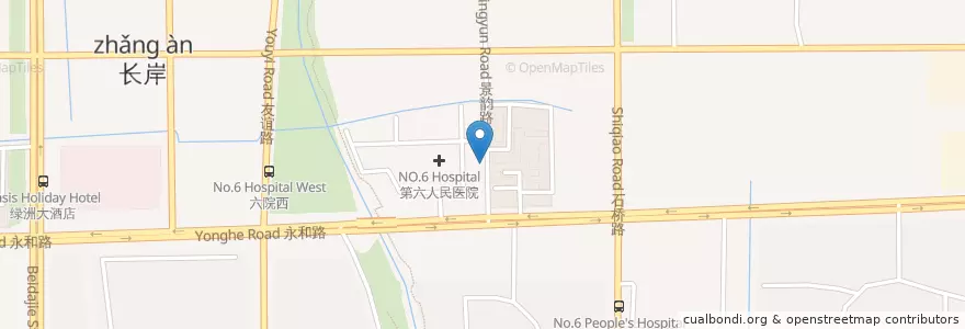 Mapa de ubicacion de 第六人民医院 en Cina, 南通市, 港闸区.