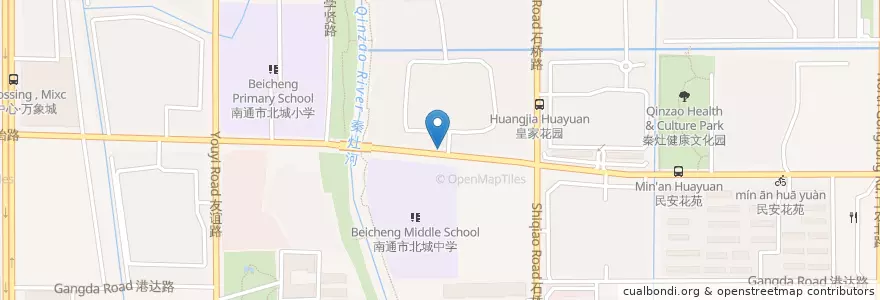 Mapa de ubicacion de 秦灶新村 en چین, 南通市, 港闸区.