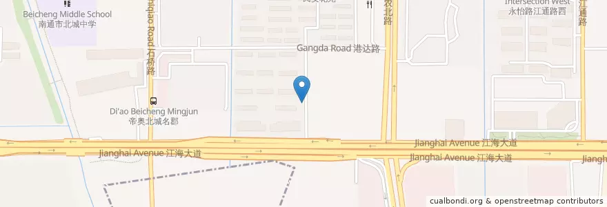Mapa de ubicacion de 港闸便民服务中心 en China, 南通市, 港闸区.