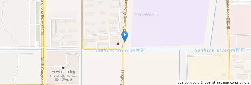Mapa de ubicacion de 南通商贸职业学校 en الصين, 南通市, 港闸区, 秦灶街道.