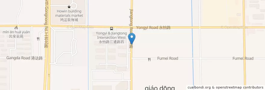 Mapa de ubicacion de 秦灶街办 en China, 南通市, 港闸区, 秦灶街道.
