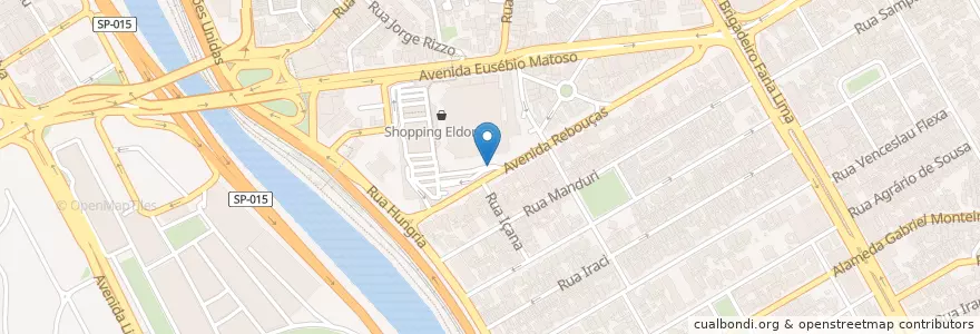 Mapa de ubicacion de Shopping Eldorado en برزیل, منطقه جنوب شرقی برزیل, سائوپائولو, Região Geográfica Intermediária De São Paulo, Região Metropolitana De São Paulo, Região Imediata De São Paulo, سائوپائولو.