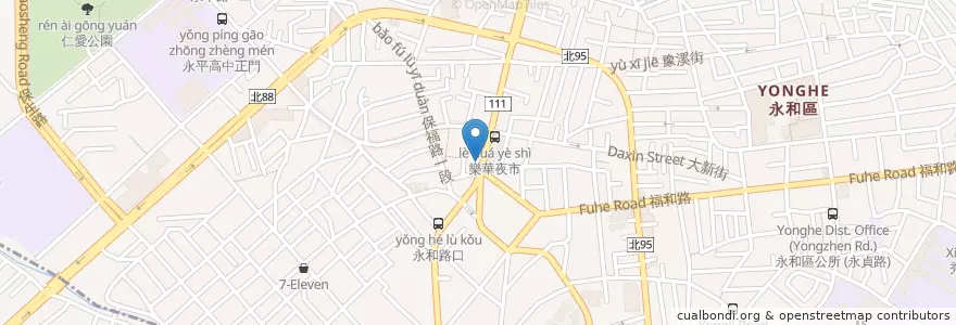 Mapa de ubicacion de Louisa Coffee en Taiwan, 新北市, 永和區.