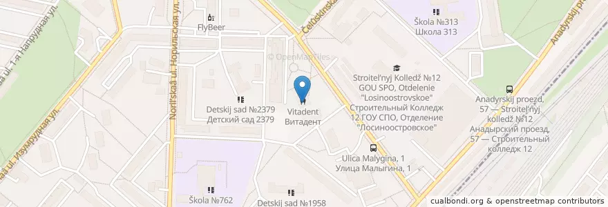 Mapa de ubicacion de Лидер en Rusia, Центральный Федеральный Округ, Москва, Северо-Восточный Административный Округ, Лосиноостровский Район.
