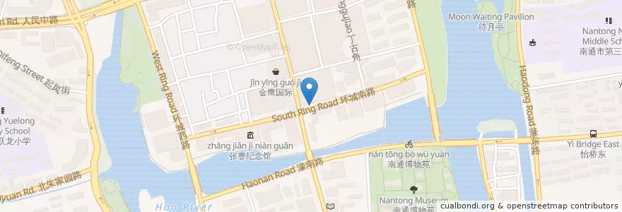 Mapa de ubicacion de 南大街五星电器 en China, Nantong City, Chongchuan District, 和平桥街道.