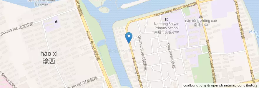 Mapa de ubicacion de 和平桥派出所 en الصين, 南通市, 崇川区, 和平桥街道.