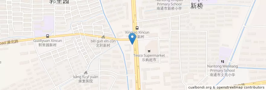 Mapa de ubicacion de 工农路锦江之星 en Çin, 南通市, 崇川区, 城东街道.