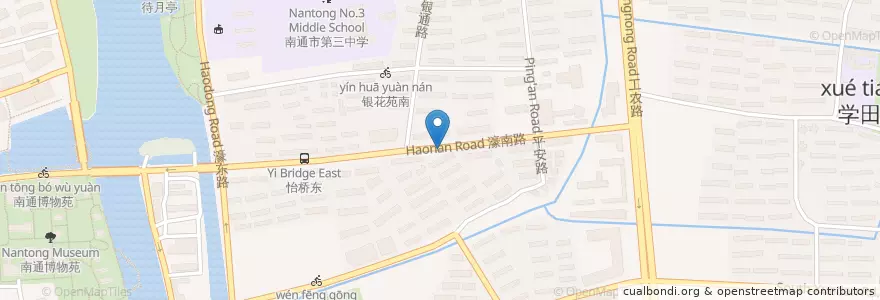 Mapa de ubicacion de 新港花苑南门 en China, Nantong City, Chongchuan District.