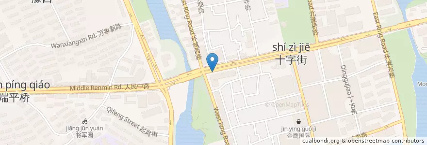 Mapa de ubicacion de 润友大厦 en China, Nantong City, Chongchuan District, 和平桥街道.