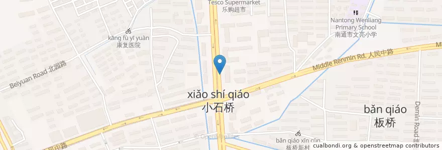 Mapa de ubicacion de 电容器厂 en China, Nantong City, Chongchuan District, 城东街道.