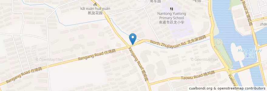 Mapa de ubicacion de 铁星桥 en الصين, 南通市, 崇川区.