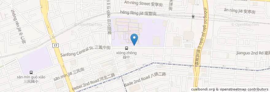 Mapa de ubicacion de 臺灣銀行ATM en Taiwan, Kaohsiung, 三民區.