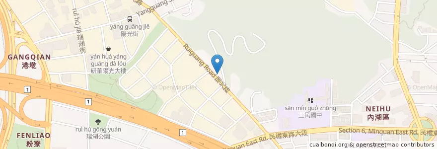 Mapa de ubicacion de 呼搭啦 en 타이완, 신베이 시, 타이베이시, 네이후 구.