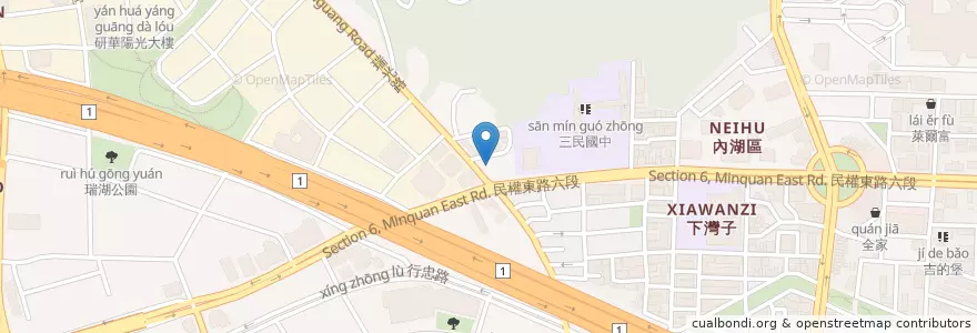 Mapa de ubicacion de 四季補藥燉排骨 en 台湾, 新北市, 台北市, 内湖区.