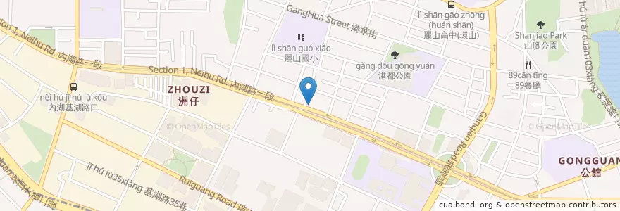 Mapa de ubicacion de 瑞興商業銀行 en 타이완, 신베이 시, 타이베이시, 네이후 구.