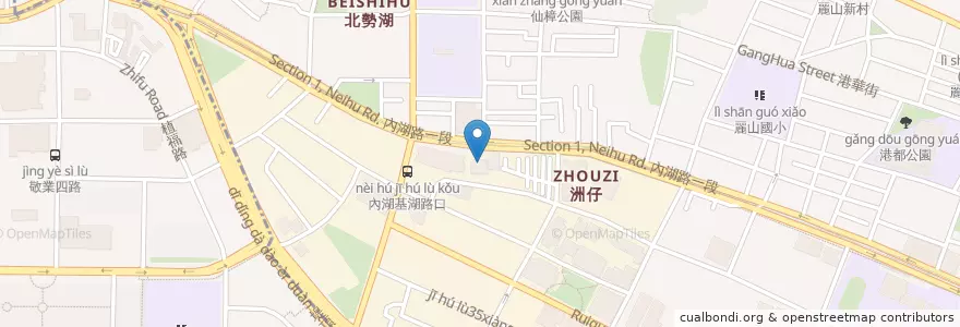 Mapa de ubicacion de 陽信商業銀行 en 臺灣, 新北市, 臺北市, 內湖區.