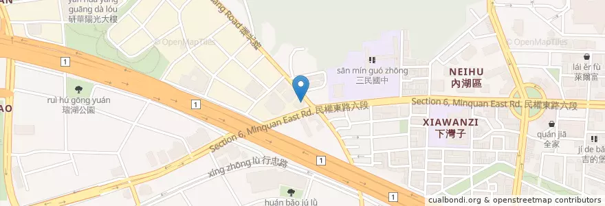 Mapa de ubicacion de 玉山商業銀行 en تايوان, تايبيه الجديدة, تايبيه, 內湖區.