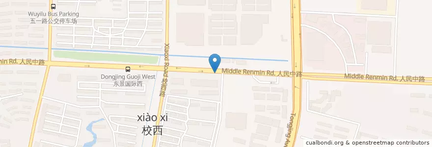 Mapa de ubicacion de 东景国际汽车街 en الصين, 南通市, 崇川区, 钟秀街道.