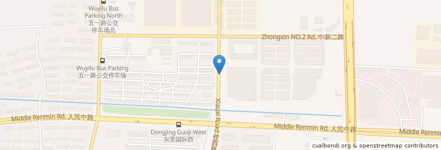 Mapa de ubicacion de 天勤家园东大门 en China, Nantong City, Chongchuan District, 钟秀街道.