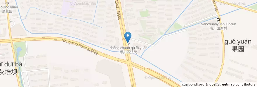 Mapa de ubicacion de 崇川区法院 en Китай, 南通市, 崇川区, 学田街道, 文峰街道.