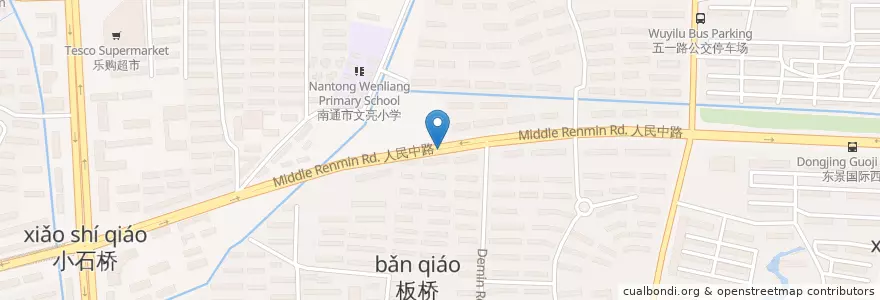 Mapa de ubicacion de 德民旺角 en 중국, 南通市, 崇川区, 钟秀街道, 城东街道.