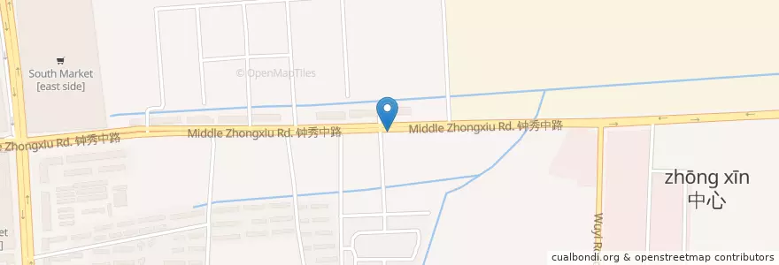 Mapa de ubicacion de 食品城 en China, Nantong City, Chongchuan District.