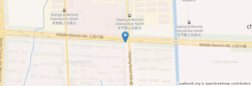 Mapa de ubicacion de 万通城 en China, 南通市, 崇川区, 观音山街道.