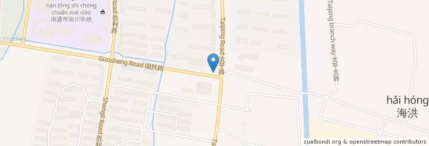 Mapa de ubicacion de 文华名邸 en China, 南通市, 崇川区, 观音山街道.