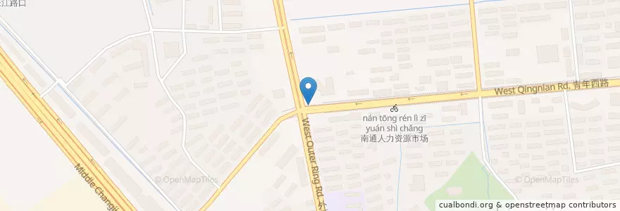 Mapa de ubicacion de 南通海关 en Китай, 南通市, 崇川区, 任港街道.