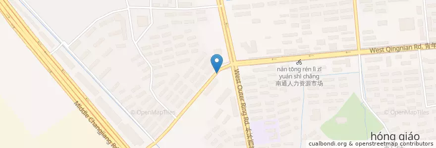 Mapa de ubicacion de 南通电大 en Китай, 南通市, 崇川区, 任港街道.