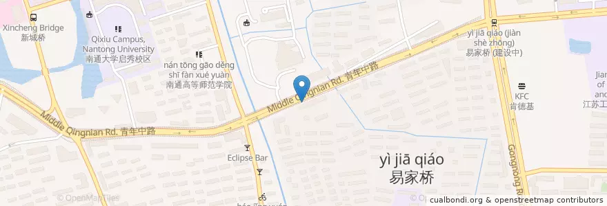Mapa de ubicacion de 天地华庭 en Китай, 南通市, 崇川区, 新城桥街道.