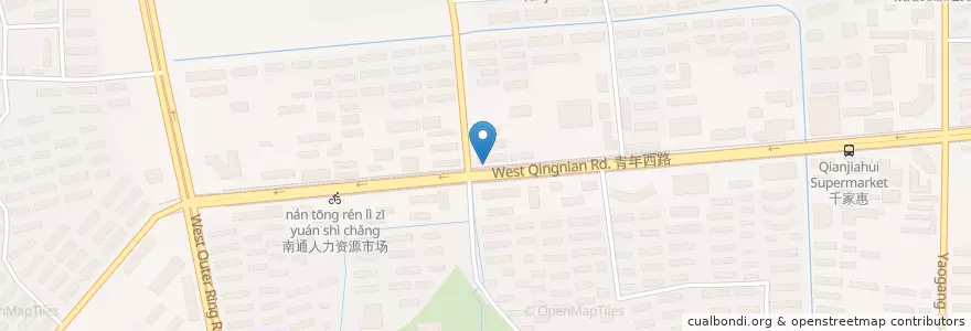 Mapa de ubicacion de 港务局 en Chine, 南通市, 崇川区, 虹桥街道.