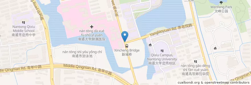 Mapa de ubicacion de 白雅雨故居 en Китай, 南通市, 崇川区, 新城桥街道.