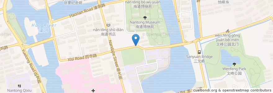 Mapa de ubicacion de 通大启秀校区 en الصين, 南通市, 崇川区, 新城桥街道.