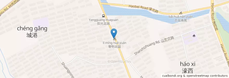 Mapa de ubicacion de 黎明花园 en الصين, 南通市, 崇川区, 任港街道.