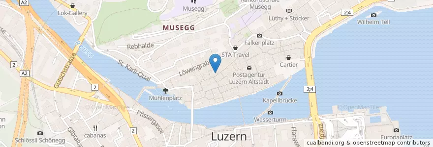 Mapa de ubicacion de La Fenice en Svizzera, Lucerna, Luzern.