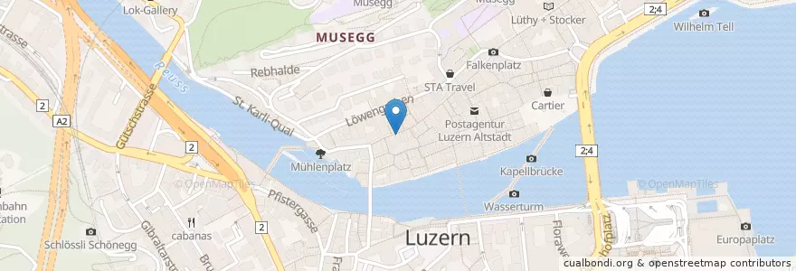 Mapa de ubicacion de Twiny-Station en Schweiz/Suisse/Svizzera/Svizra, Luzern, Luzern.