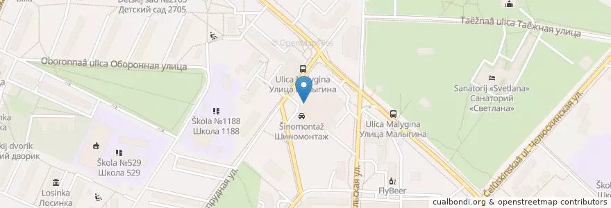 Mapa de ubicacion de Тур Авиа en Rússia, Distrito Federal Central, Москва, Северо-Восточный Административный Округ, Лосиноостровский Район.