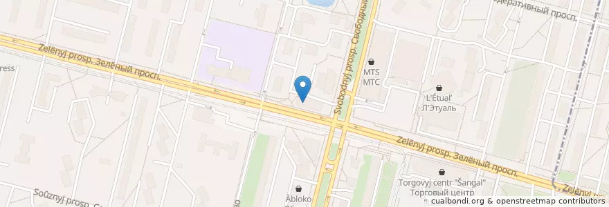 Mapa de ubicacion de АвтоОтличник en Russia, Distretto Federale Centrale, Москва, Восточный Административный Округ, Район Новогиреево.