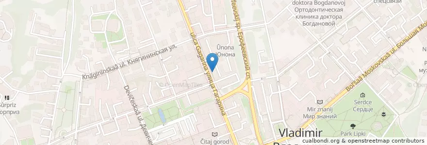 Mapa de ubicacion de Участковый пункт полиции №16 en Rusia, Distrito Federal Central, Óblast De Vladímir, Городской Округ Владимир.