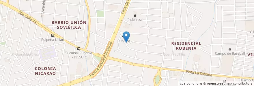 Mapa de ubicacion de Colegio Rubenia en Никарагуа, Departamento De Managua, Managua (Municipio).
