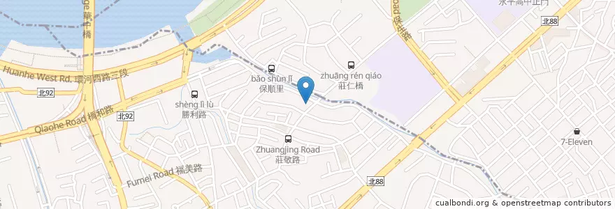 Mapa de ubicacion de 八方雲集 en 타이완, 신베이 시, 중허 구, 융허 구.