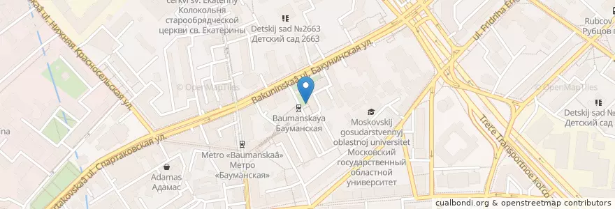 Mapa de ubicacion de Brrrew! en Rússia, Distrito Federal Central, Москва, Центральный Административный Округ, Басманный Район.