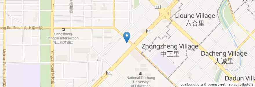 Mapa de ubicacion de 國泰世華商業銀行 en تايوان, تاي شانغ, 西區.